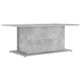 Coffee Table Concrete Grey 102x55.5x40 cm Engineered Wood - Front View