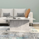 Coffee Table Concrete Grey 102x55.5x40 cm Engineered Wood - Top-Down View