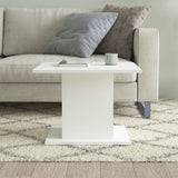 Coffee Table White 55.5x55.5x40 cm Engineered Wood - Top-Down View