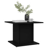 Coffee Table Black 55.5x55.5x40 cm Engineered Wood - Rear View