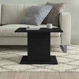 Coffee Table Black 55.5x55.5x40 cm Engineered Wood - Side View