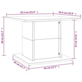 Coffee Table Black 55.5x55.5x40 cm Engineered Wood