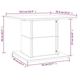 Coffee Table Concrete Grey 55.5x55.5x40 cm Engineered Wood - Close-Up Angle