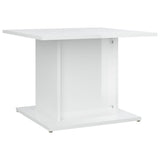 Coffee Table High Gloss White 55.5x55.5x40 cm Engineered Wood - Front View