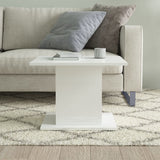 Coffee Table High Gloss White 55.5x55.5x40 cm Engineered Wood - Top-Down View