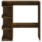 Bar Table with Storage Rack Smoked Oak 100x50x101.5cm
