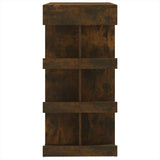 Bar Table with Storage Rack Smoked Oak 100x50x101.5cm Engineered Wood