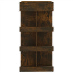 Bar Table with Storage Rack Smoked Oak 100x50x101.5cm