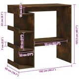 Bar Table with Storage Rack Smoked Oak 100x50x101.5cm Engineered Wood