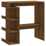 Bar Table with Storage Rack Brown Oak 100x50x101.5cm Engineered Wood - Front View