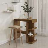 Bar Table with Storage Rack Brown Oak 100x50x101.5cm Engineered Wood - Side View