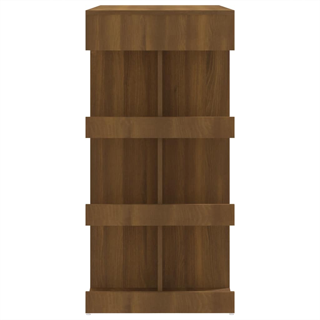 Bar Table with Storage Rack Brown Oak 100x50x101.5cm Engineered Wood