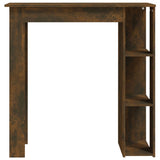 Bar Table with Shelf Smoked Oak 102x50x103.5 cm Engineered Wood - Side View