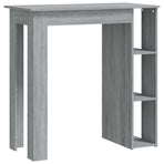 Bar Table with Shelf Grey Sonoma 102x50x103.5cm Engineered Wood