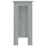 Bar Table with Shelf Grey Sonoma 102x50x103.5cm Engineered Wood