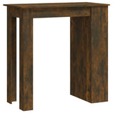 Bar Table with Storage Rack Smoked Oak 102x50x103.5cm Engineered Wood - Front View