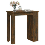Bar Table with Storage Rack Smoked Oak 102x50x103.5cm Engineered Wood - Top-Down View