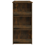 Bar Table with Storage Rack Smoked Oak 102x50x103.5cm Engineered Wood - Rear View