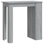 Bar Table with Storage Rack Grey Sonoma 102x50x103.5cm