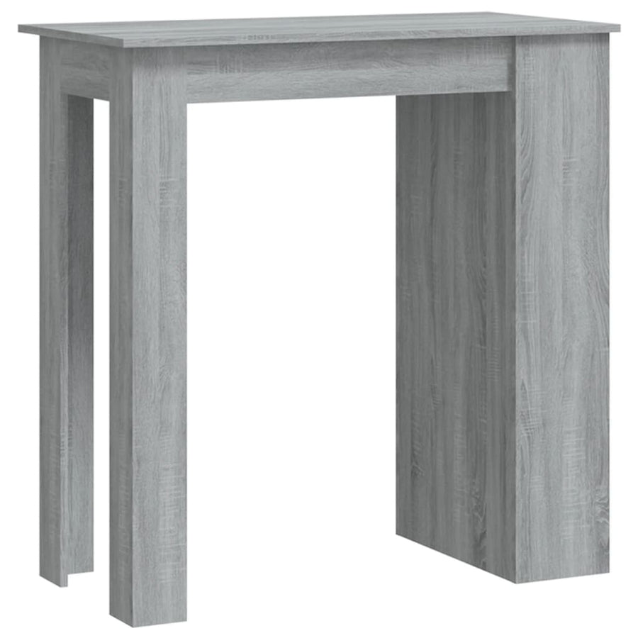 Bar Table with Storage Rack Grey Sonoma 102x50x103.5cm