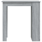 Bar Table with Storage Rack Grey Sonoma 102x50x103.5cm