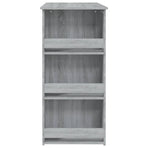 Bar Table with Storage Rack Grey Sonoma 102x50x103.5cm