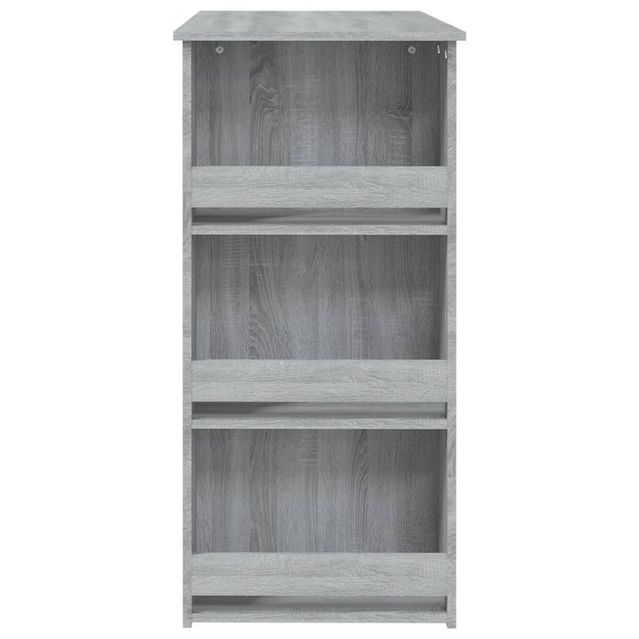 Bar Table with Storage Rack Grey Sonoma 102x50x103.5cm