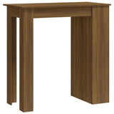 Bar Table with Storage Rack Brown Oak 102x50x103.5 cm Engineered Wood - Front View