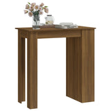 Bar Table with Storage Rack Brown Oak 102x50x103.5 cm Engineered Wood - Top-Down View