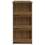 Bar Table with Storage Rack Brown Oak 102x50x103.5 cm Engineered Wood - Rear View