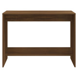 3 Piece Dining Set Brown Oak Engineered Wood - Rear View