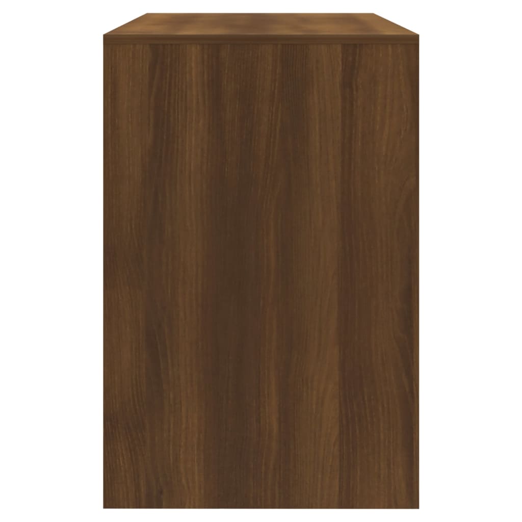 3 Piece Dining Set Brown Oak Engineered Wood
