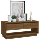 TV Cabinet Brown Oak 102x41x44 cm Engineered Wood - Top-Down View
