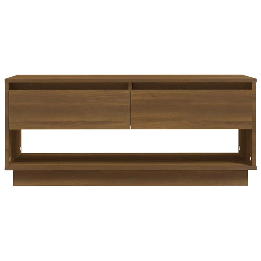TV Cabinet Brown Oak 102x41x44 cm Engineered Wood