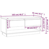 TV Cabinet Brown Oak 102x41x44 cm Engineered Wood - Extra Image