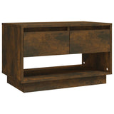TV Cabinet Smoked Oak 70x41x44 cm Engineered Wood - Front View