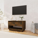 TV Cabinet Smoked Oak 70x41x44 cm Engineered Wood - Side View