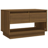 TV Cabinet Brown Oak 70x41x44 cm Engineered Wood - Front View