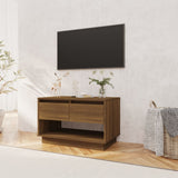 TV Cabinet Brown Oak 70x41x44 cm Engineered Wood - Side View