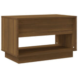 TV Cabinet Brown Oak 70x41x44 cm Engineered Wood - Rear View