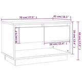 TV Cabinet Brown Oak 70x41x44 cm Engineered Wood