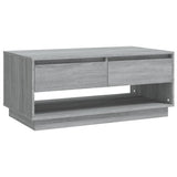 Coffee Table Grey Sonoma 102.5x55x44 cm Engineered Wood - Front View
