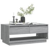 Coffee Table Grey Sonoma 102.5x55x44 cm Engineered Wood - Close-Up Angle