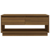 Coffee Table Brown Oak 102.5x55x44 cm Engineered Wood