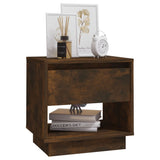 Bedside Cabinets 2 pcs Smoked Oak 45x34x44 cm Engineered Wood - Top-Down View
