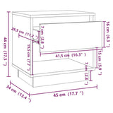 Bedside Cabinets 2 pcs Smoked Oak 45x34x44 cm Engineered Wood