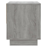 Bedside Cabinet Grey Sonoma 45x34x44 cm Engineered Wood - Rear View