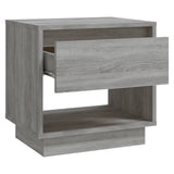 Bedside Cabinets 2 pcs Grey Sonoma 45x34x44 cm Engineered Wood - Rear View