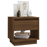 Bedside Cabinets 2 pcs Brown Oak 45x34x44 cm Engineered Wood - Top-Down View