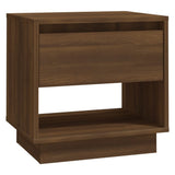 Bedside Cabinets 2 pcs Brown Oak 45x34x44 cm Engineered Wood - 45-Degree Angle